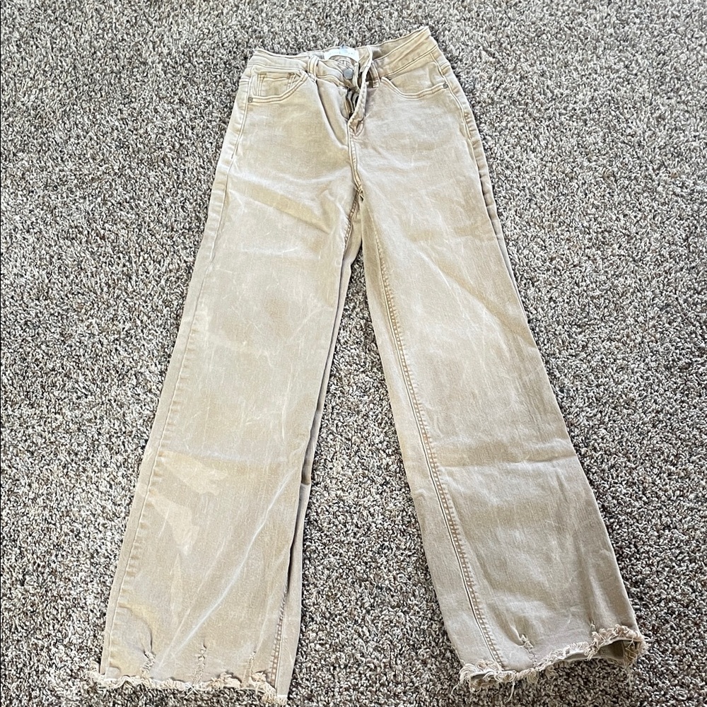 Casual Tan Women's Flare Jeans